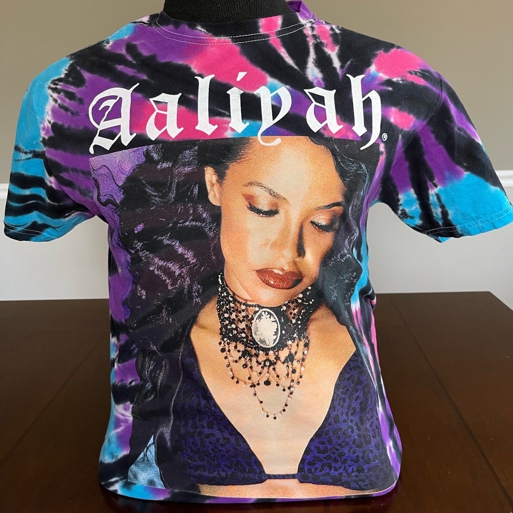 Tie-dyed Aaliyah shirt in size medium